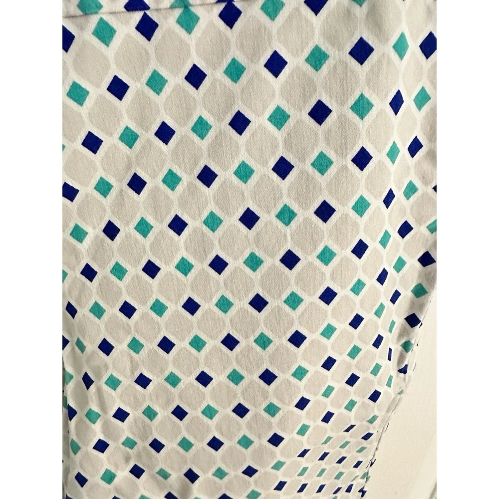 Krazy Larry Pull On Pants Cropped Straight Leg Diamond Pattern Women's 10 - Picture 3 of 7